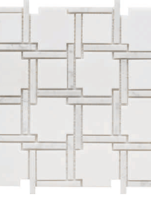 Maze Thassos White / Crystal White Marble Mosaic