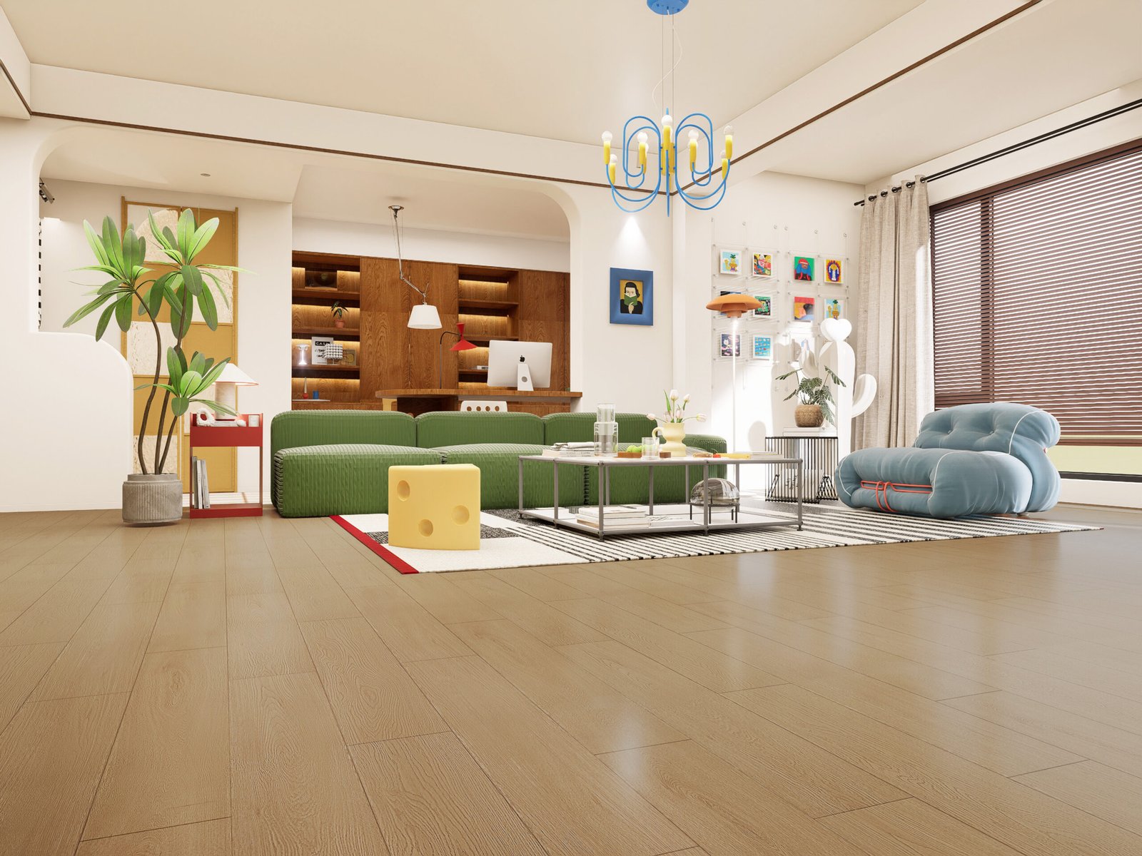 Natural beige vinyl plank flooring installation in Vancouver